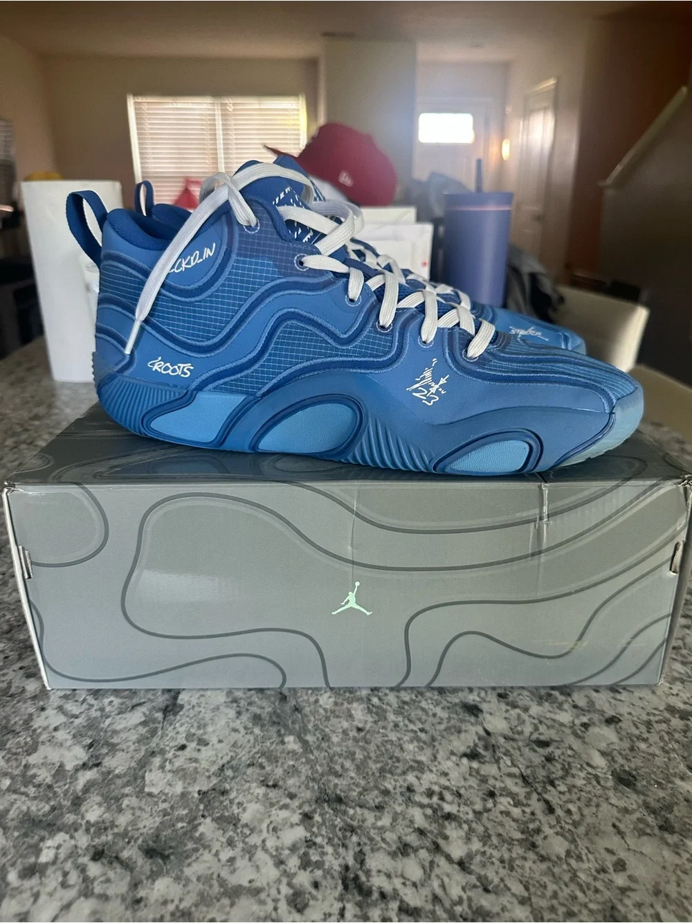 Jordan Jayson Tatum 3 Blue Print size 13